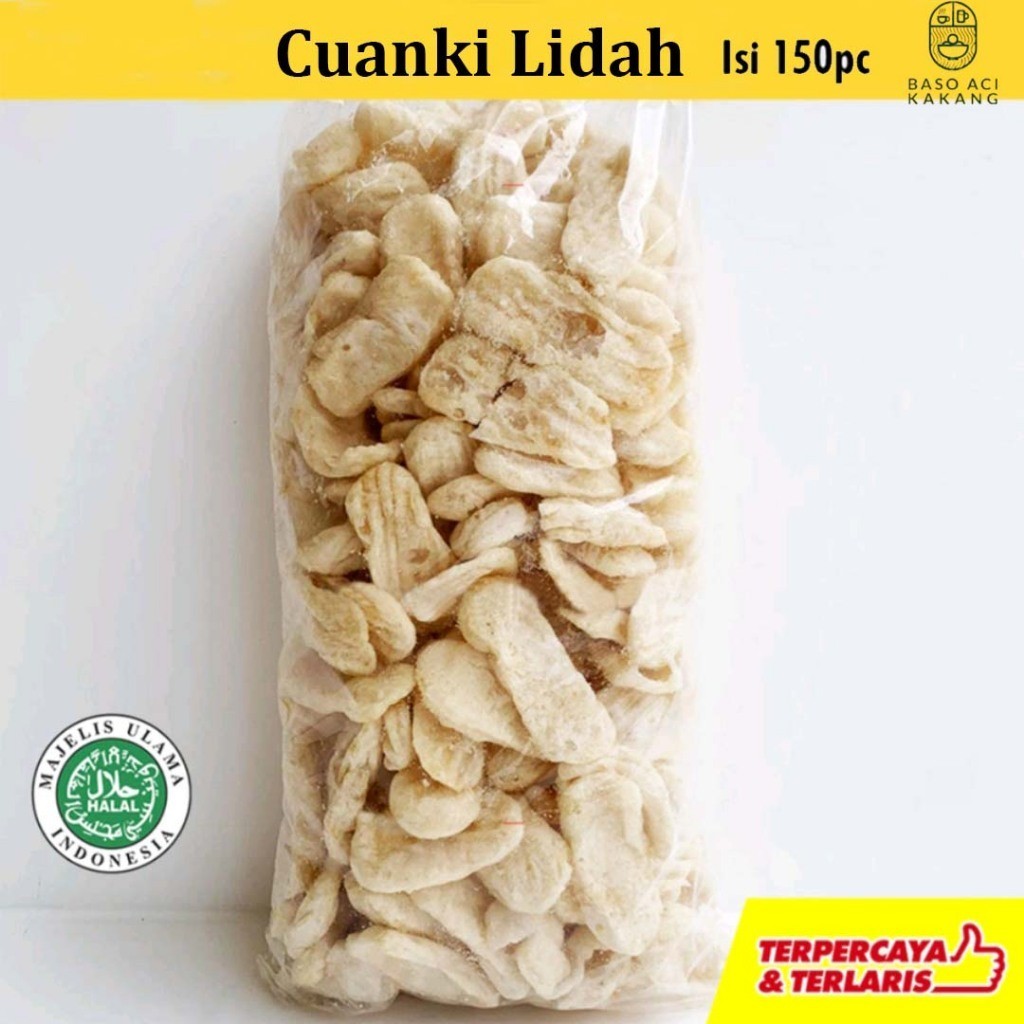 

TERMURAH- Cuanki Lidah 150 Pcs Kualitas Premium Renyah Gurih Toping Seblak Baso Aci