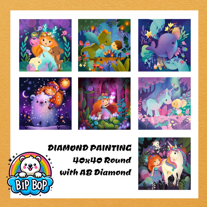 

DIY Diamond Painting Full Drill Round with AB 40x40 cm 5D Diamond Painting Kit