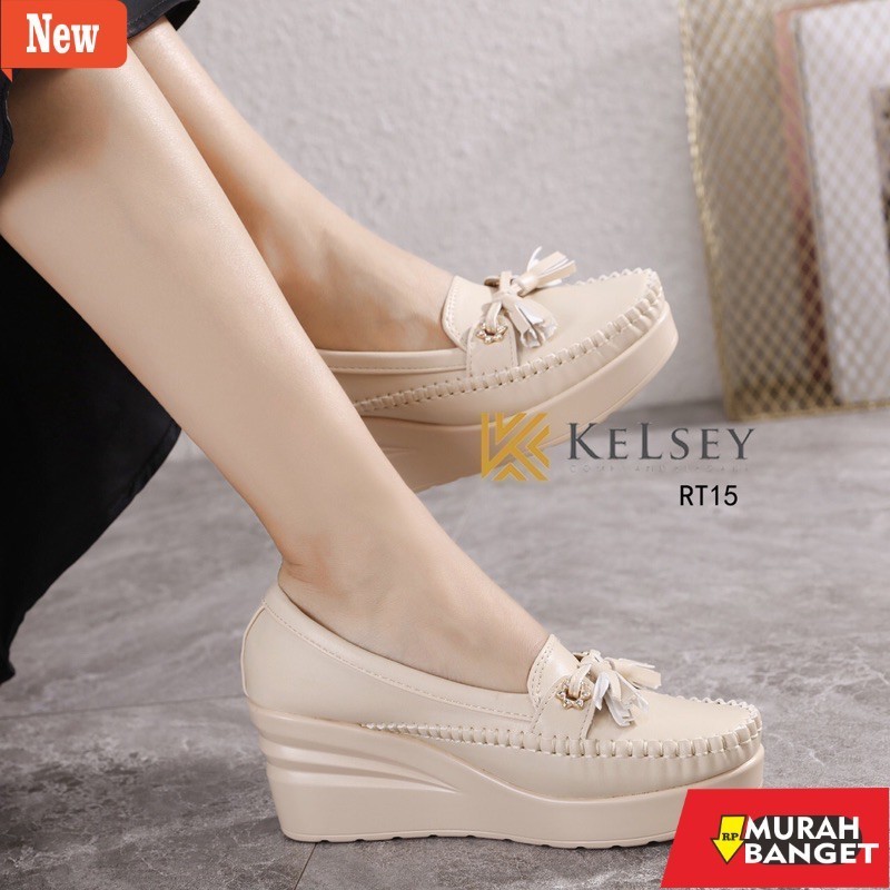 Sepatu kerja wanita yg terbaru- Kelsey Sepatu Kerja Wanita / Sepatu Wedges 6,5 Wanita RT15