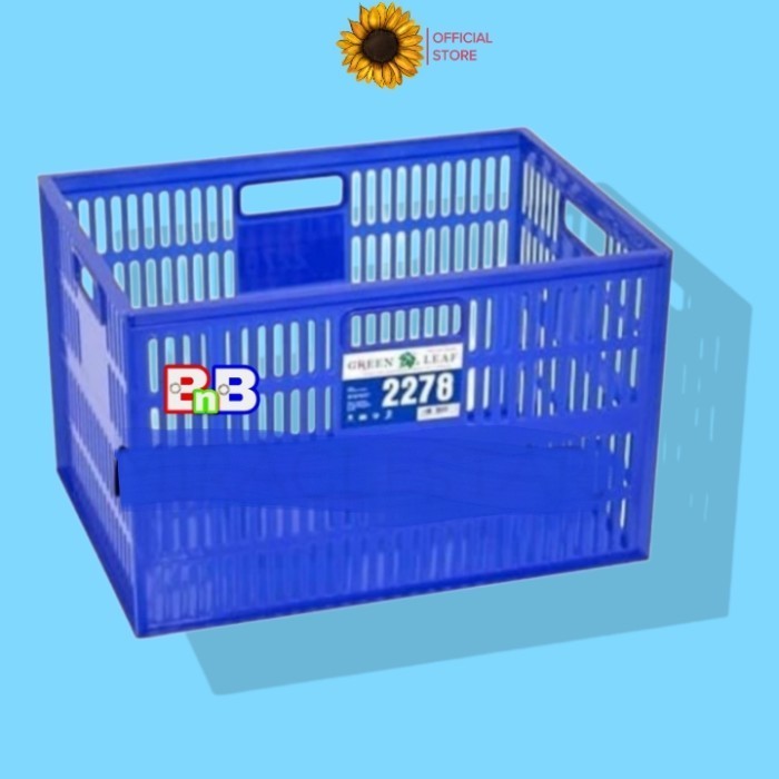 

Container 2278 Green Leaf Keranjang Industri Serbaguna Lubang