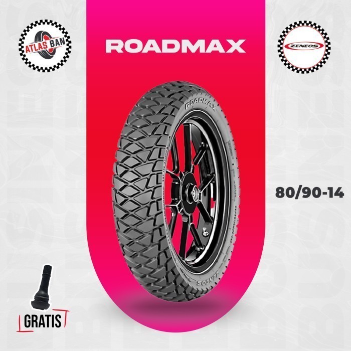 Ban Tubles Motor Matic ZENEOS ROADMAX 80/90 Ring 14 - ZENEOS