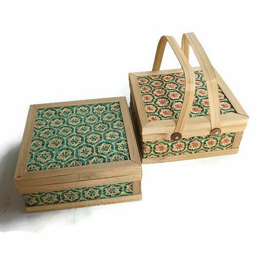 

Hampers kotak anyaman bambu / gift box / Sokase / box hampers - Tanpa handle -hl