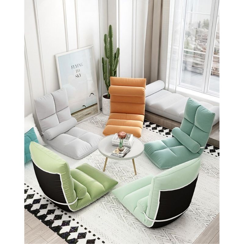 Hanaiso Medan COD Sofa Lesehan Empuk + Bantal Kursi Santai Sandar Derajat Bisa Diatur Folding Lounge