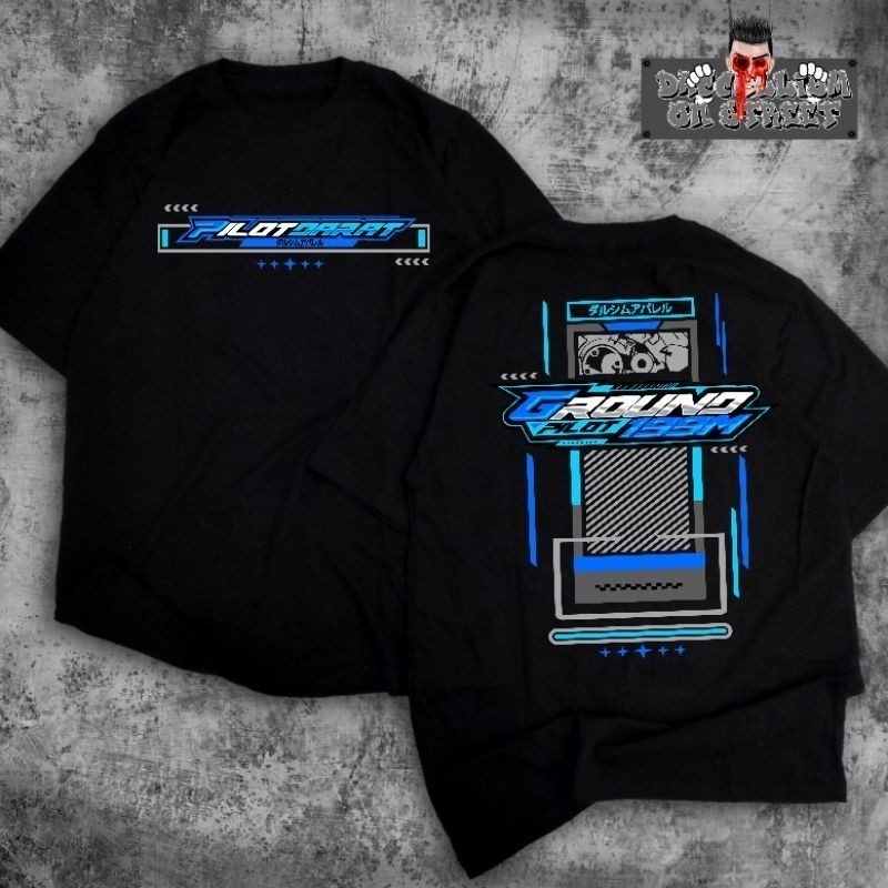 "PILOT DARAT"  KAOS DISTRO PILOT DARAT, T SHIRT PILOT DARAT,  KAOS GROUND PILOT, KAOS (PD) PILOT DAR