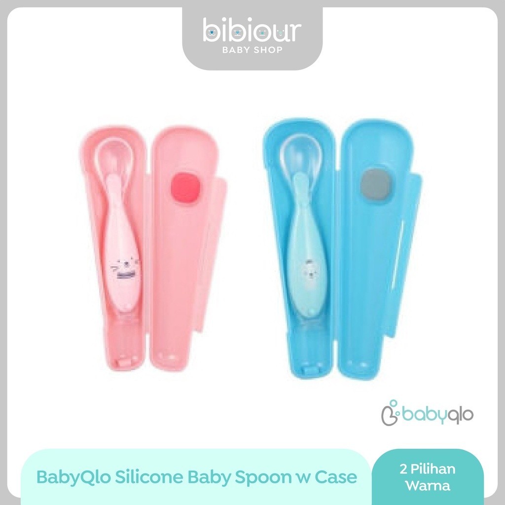 BabyQlo Silicone Baby Spoon With Case