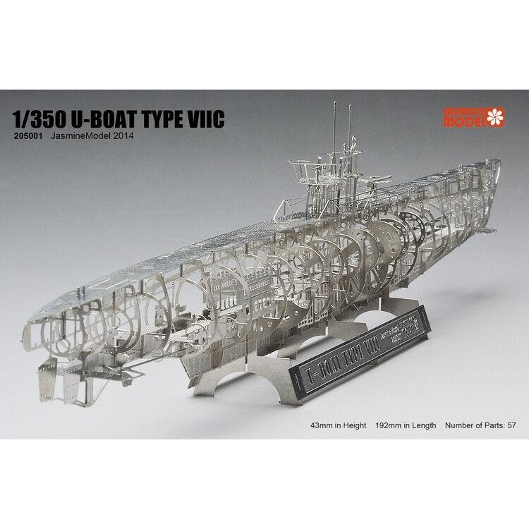 Jasmine Model 205001 1/350 German U-boat Type VIIC Submarine Skeleton Model Kit