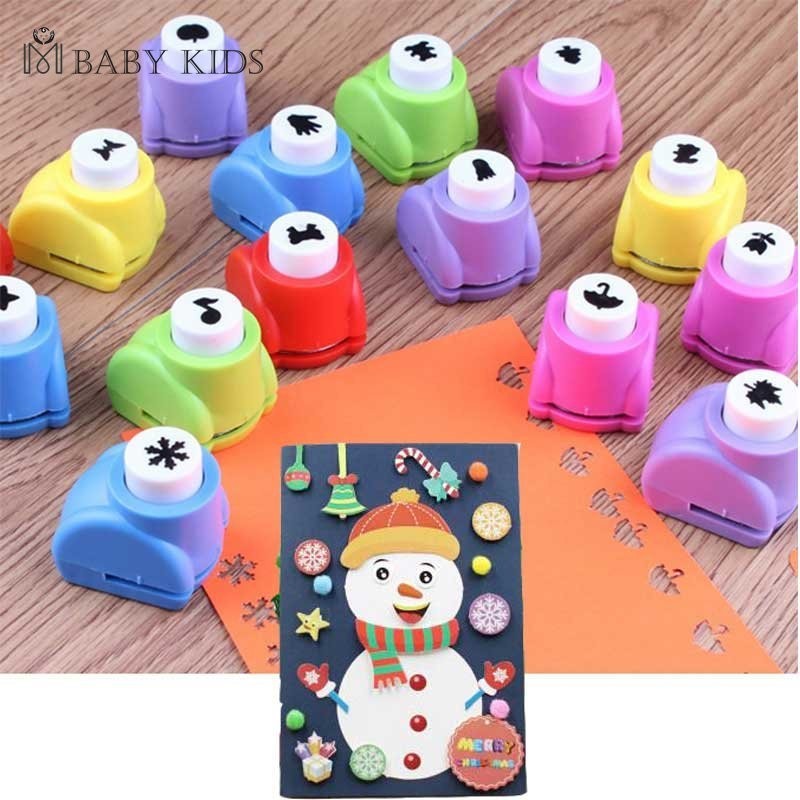 

1 PCS Kid Child Mini Printing Paper Hand Shaper Scrapbook Tags Cards Craft DIY Punch Cutter Tool 16 Styles Office Stamp