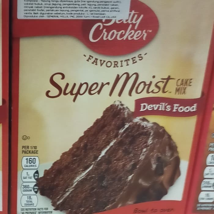 

TERJUAL Betty Crocker Super Moist Devils food 432gr - tepung kue bety croker