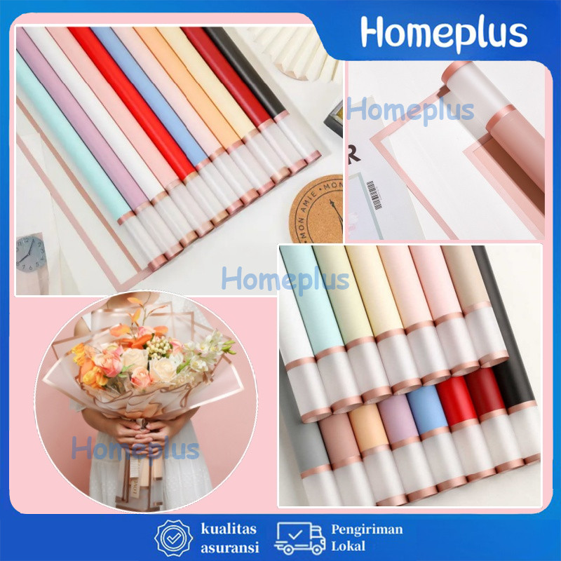 Flower Wrapping Double Gold Termurah Transparent Double Frame List Wrapping Paper Double List Wrappi