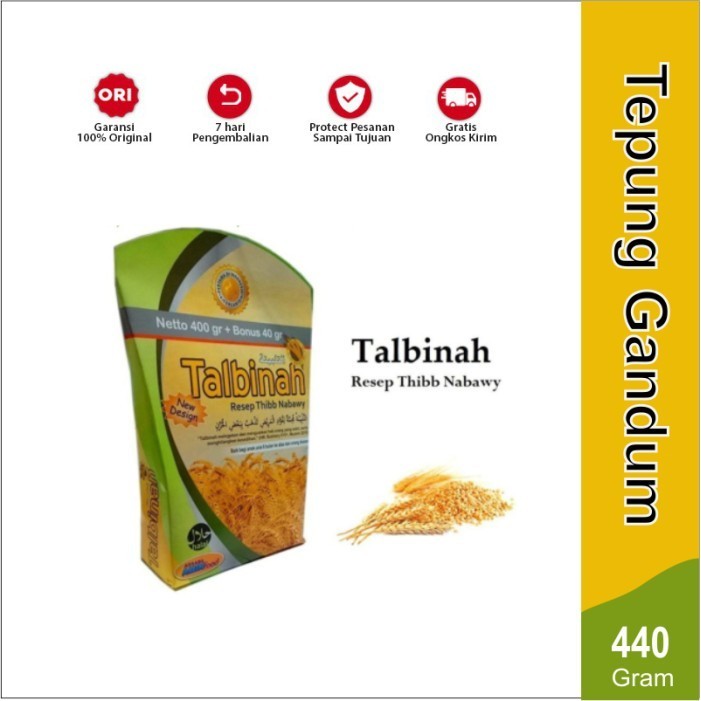 

TERJUAL Talbinah Resep Thibib Nabawy 400gr + 40gr Tepung Gandum 100%Original