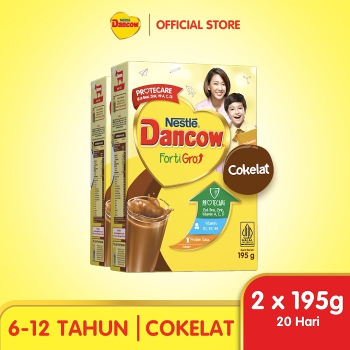 

TERJUAL Nestle DANCOW FortiGro Susu Bubuk Susu Anak Coklat 195g x 2pcs