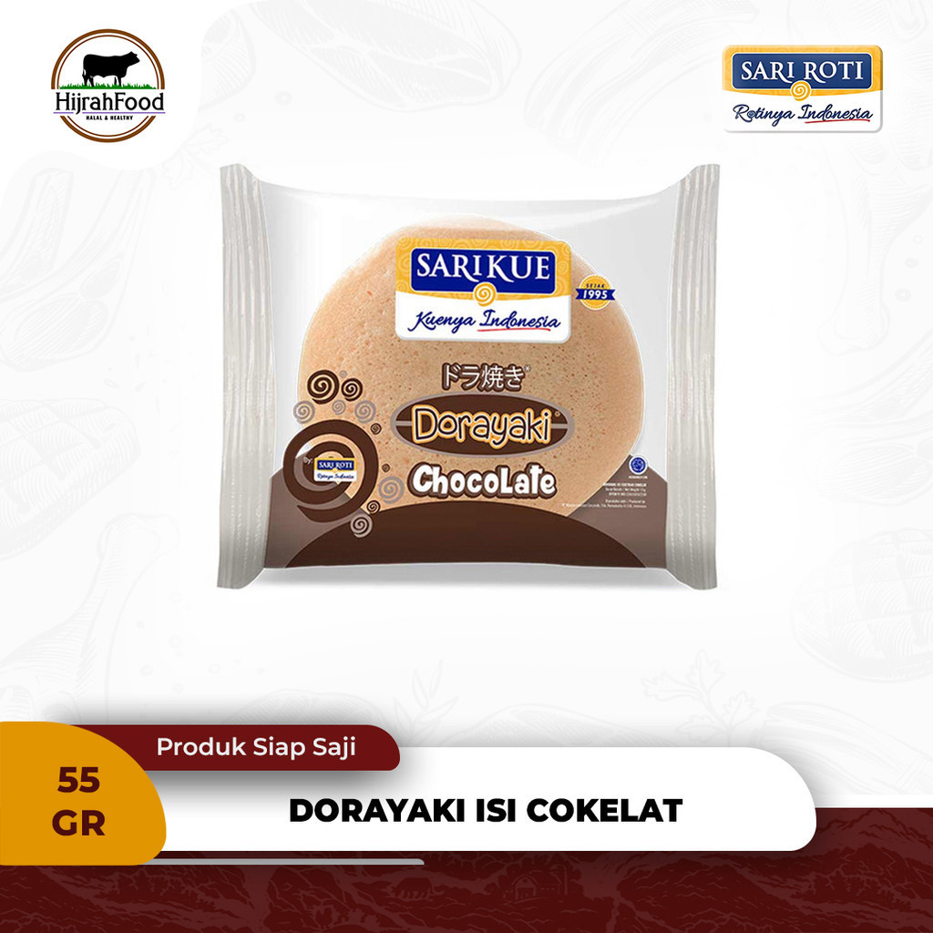 

Sari Roti Dorayaki Isi Cokelat Dorayaki Chocolate 55 gram