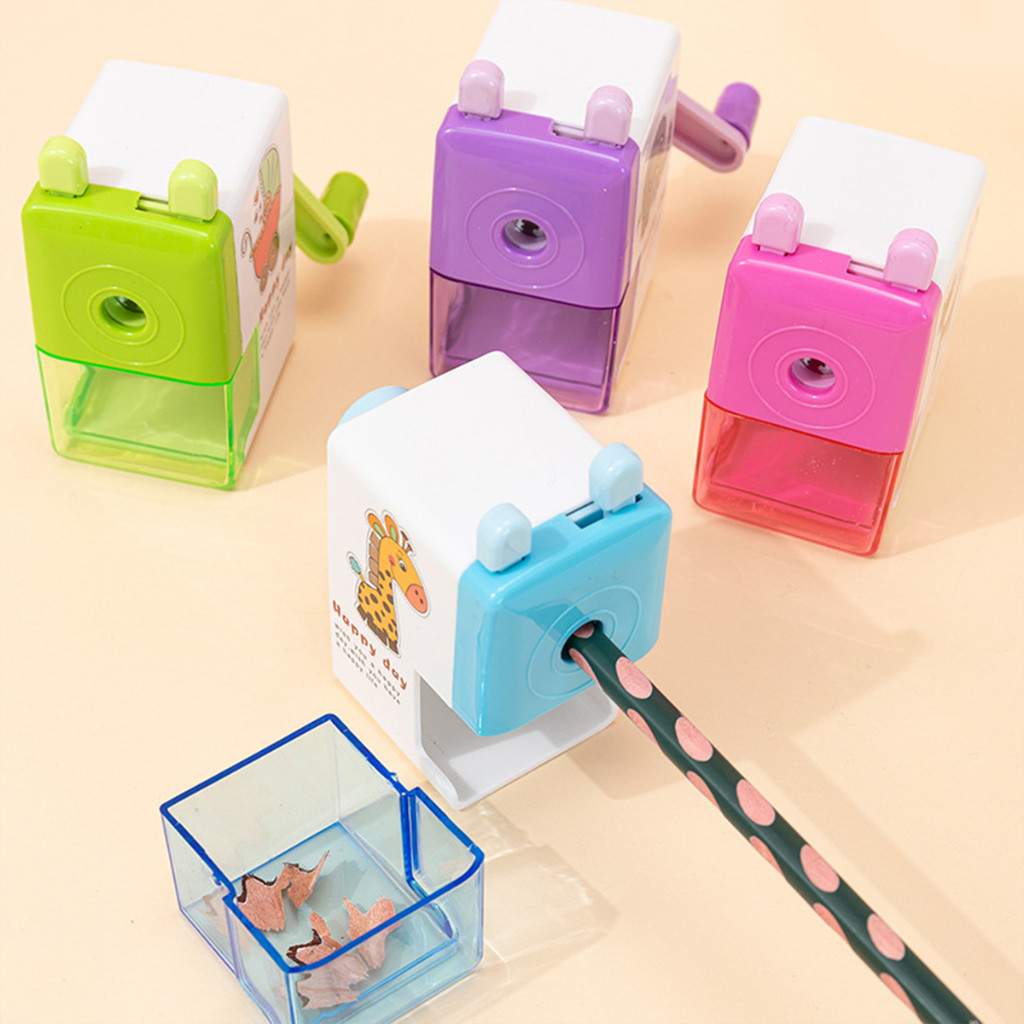 

Ready-Rautan Serutan Pensil Putar Gaya Kartun Sharpener Rautan Meja 4 Warna