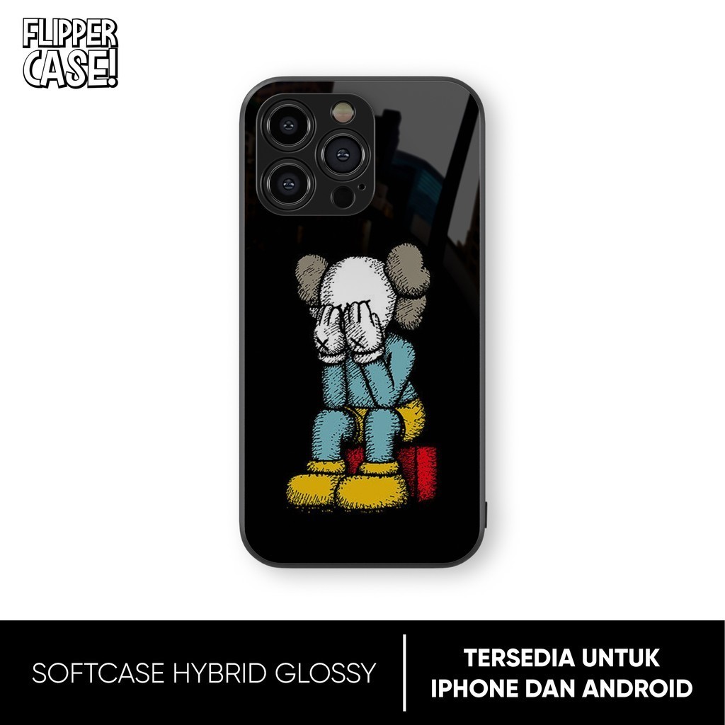 Case HP Glass kaws Jane Reichel Aesthetic Untuk Android & iPhone - Flippercase