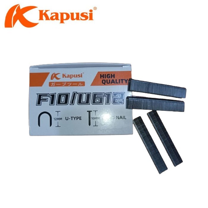 

Kapusi Isi Staples 12mm Paku 10mm Total 2000 Pcs U Type Brad Nail 12 mm K-6894 JST