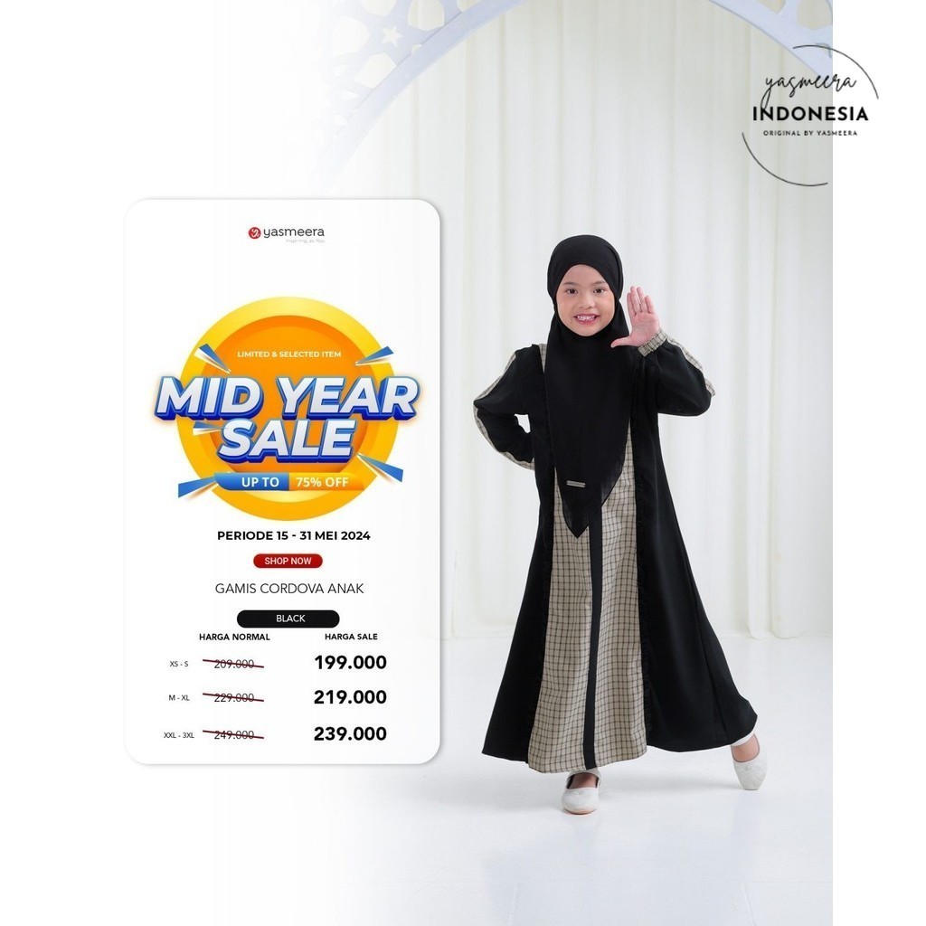 Yasmeera Indonesia - Gamis Cordova Anak Original by Yasmeera
