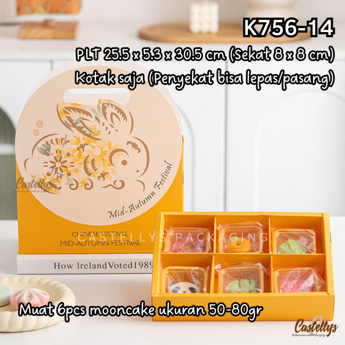 

Kotak Box Mooncake 75gr K756-14 Pia Snowskin Mochi Kue Bulan Rabbit