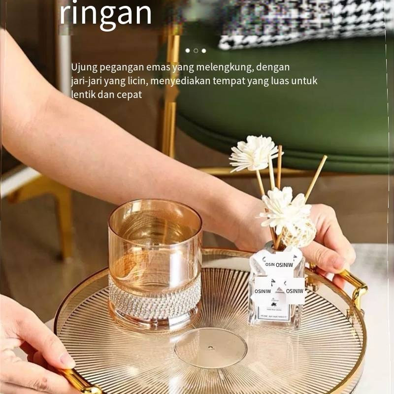 Aesthetic Tray Nampan/Nampan Aesthetic Plastik/Nordic Luxury Tray/ Acrylic Nampan Luxury