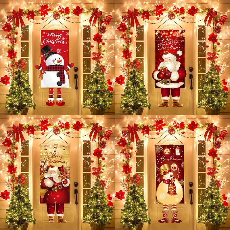 

Christmas Hanging Flag Porch Door Banner Christmas Decorations For Home 2024 Ornaments Xmas Gifts Navidad Decor New Year 2025