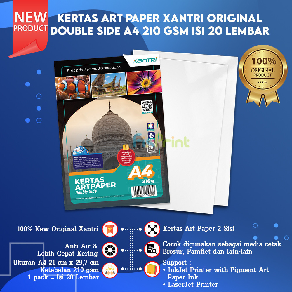 

20 Sheets Kertas Photo Art Paper 210gsm 210 gsm Print Double Side Kertas Art Karton Cartoon Carton