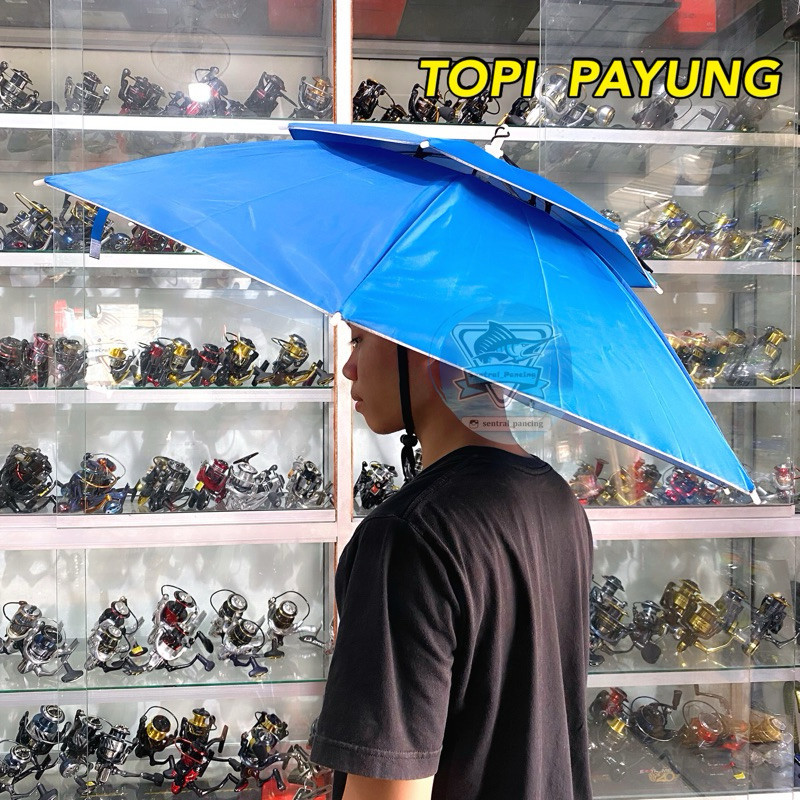 Topi Payung Mancing / Payung Kepala / Payung Topi