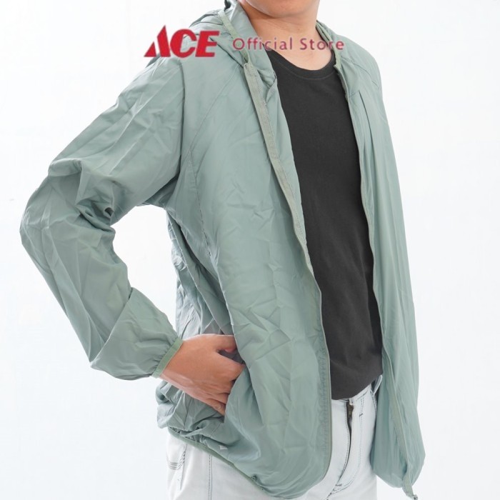 Ace - Ataru Jaket Foldable Lightweight - ( Hijau Ungu Biru Pink Ivory ) ukuran S - M - L - XL