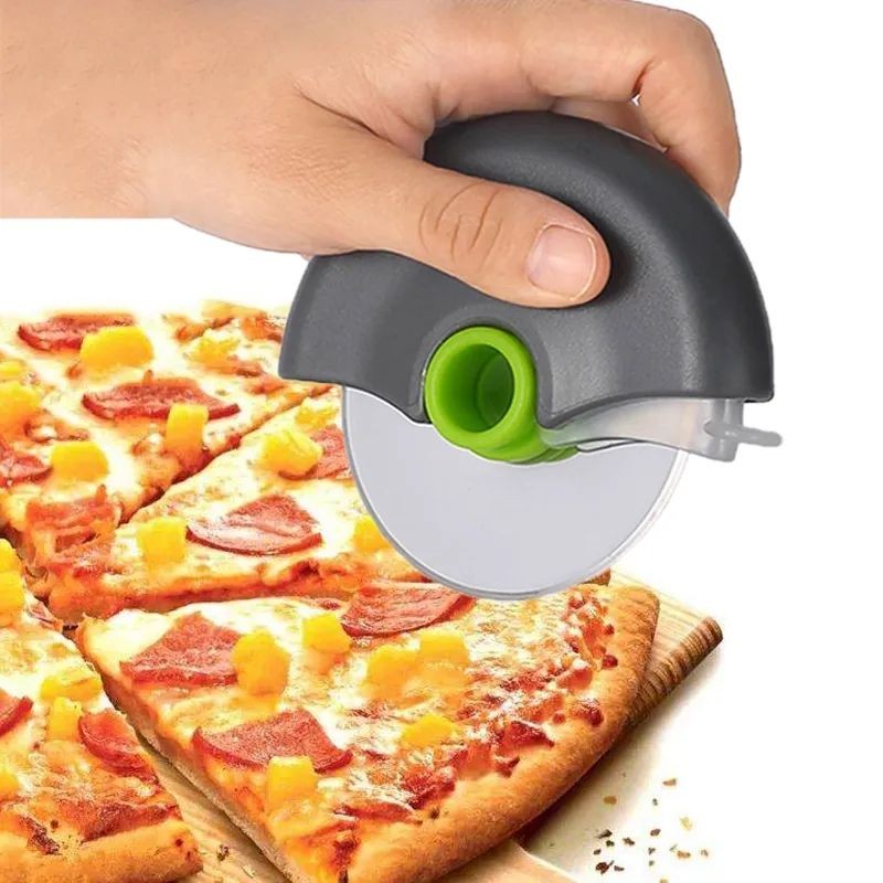 

Stainless Steel Roller Cutter Multi-purpose Pizza Cake Dough Slicing Tool Baking Kitchen Accessories with Sharp Blade Wheel