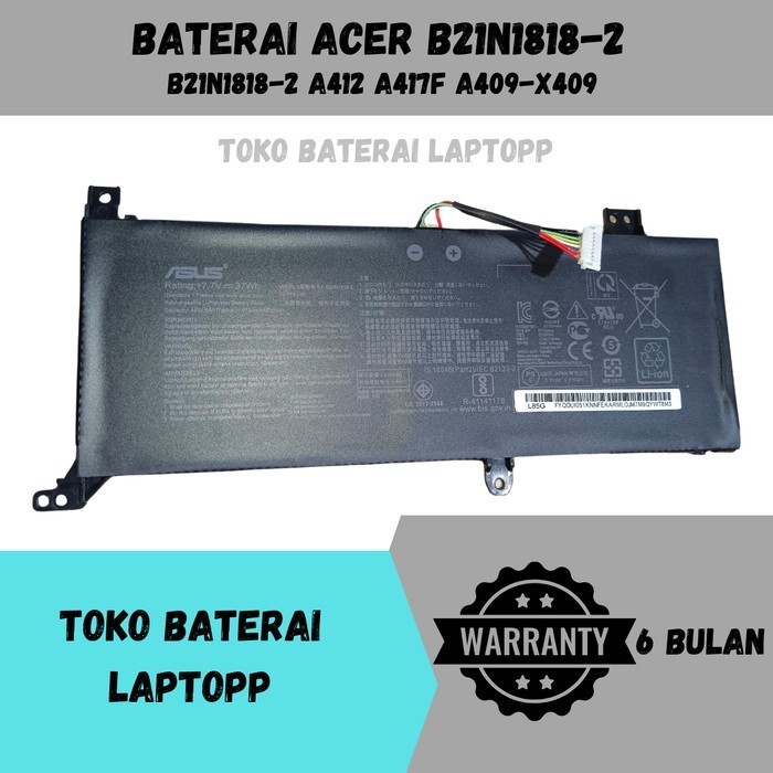 Baterai Batre Laptop Assus C21N1818-2