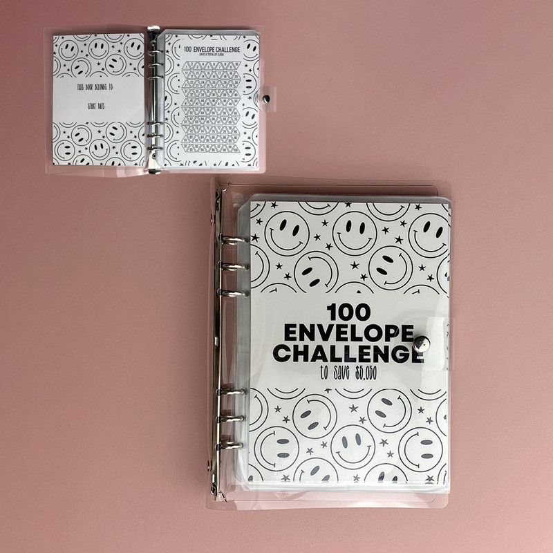 

100 Envelopes Money Saving Binder, Storage Binder For 100 Envelopes Money Saving Challenge Kit, Gift As A Challenge Book