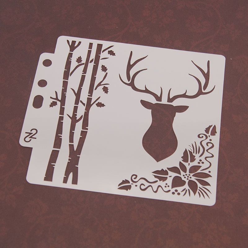 

Stencils Template Deer Painting Scrapbooking Embossing Stamping Album Craft Card