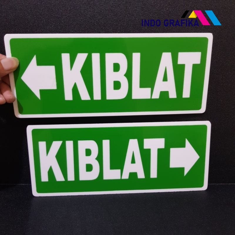 

Akrilik sign petunjuk arah KIBLAT kiri/kanan (harga satuan)