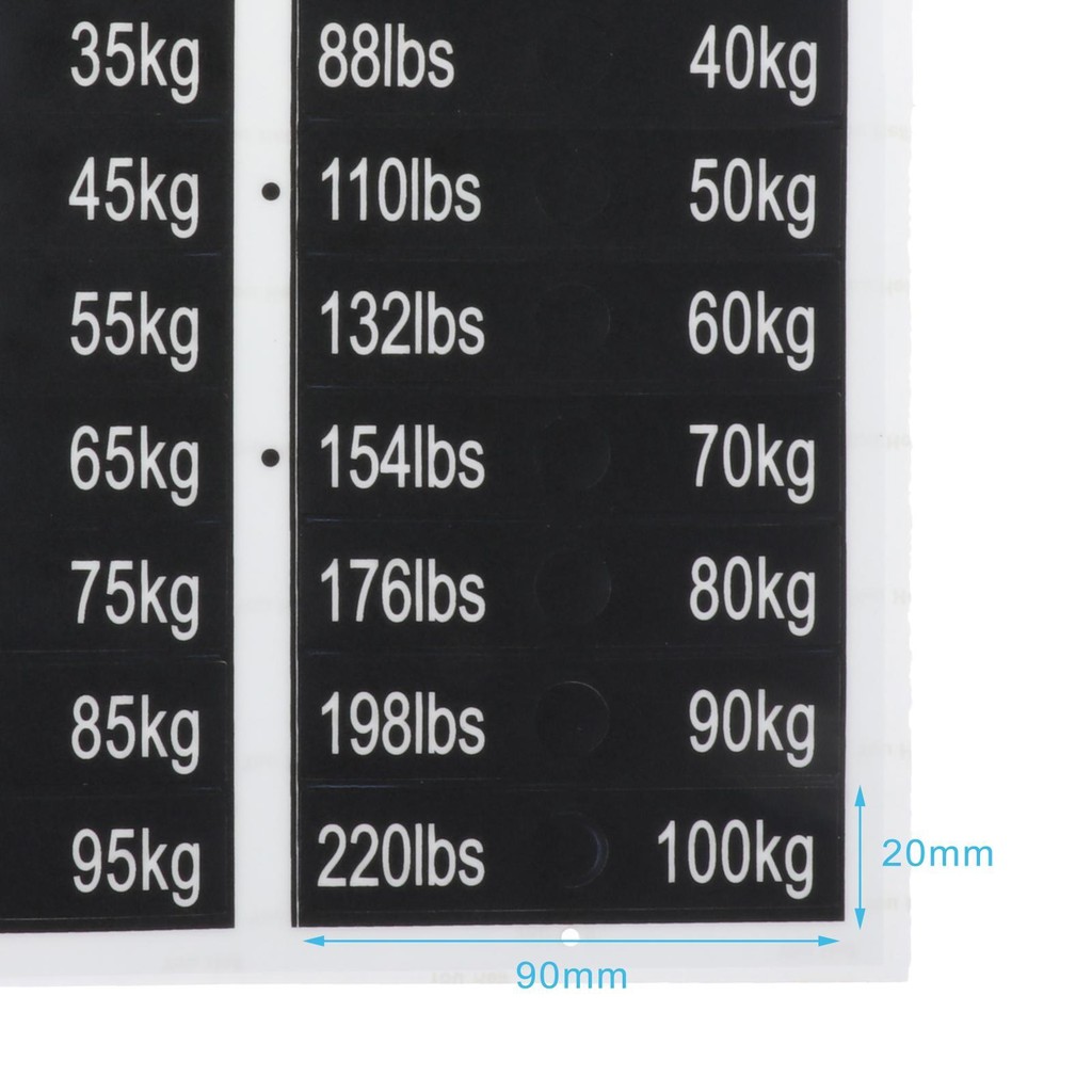 

Weight Stack Labels Weighted Block Label Sticker for Weight Identification Number Stickers for Workout Gym Machine Accessories