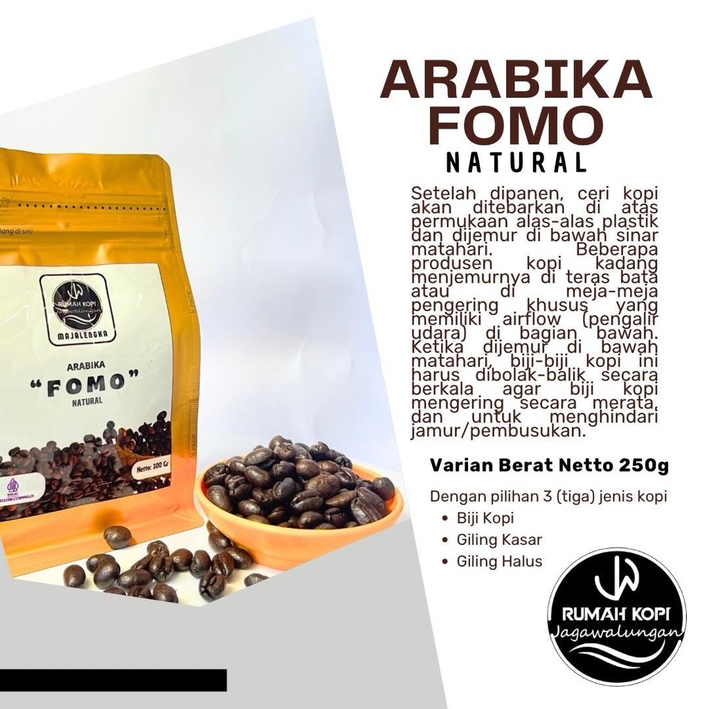 

Jagawalungan Coffee Arabika Fomo Natural 250g