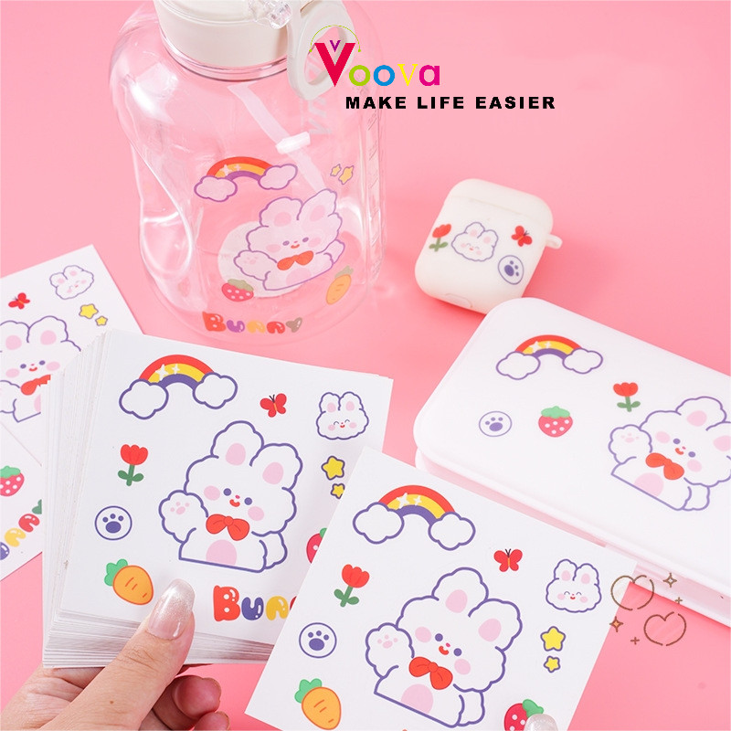 

VOOVA Set Stiker Motif Kartun Lucu Untuk Dekorasi Buku Catatan kertas lucu stiker hiasan buku / Diary DIY