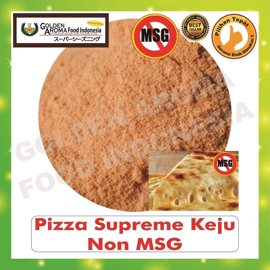 

Bubuk Tabur Rasa Pizza Supreme Keju Non MSG 250gr Bumbu Serbaguna Murah Halal 1/4Kg Seasoning Powder