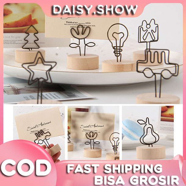 

Klip Penjepit Kertas Lucu Klip Penjepit Tempat Catatan Dasar Kayu Solid Vintage Wooden Klip