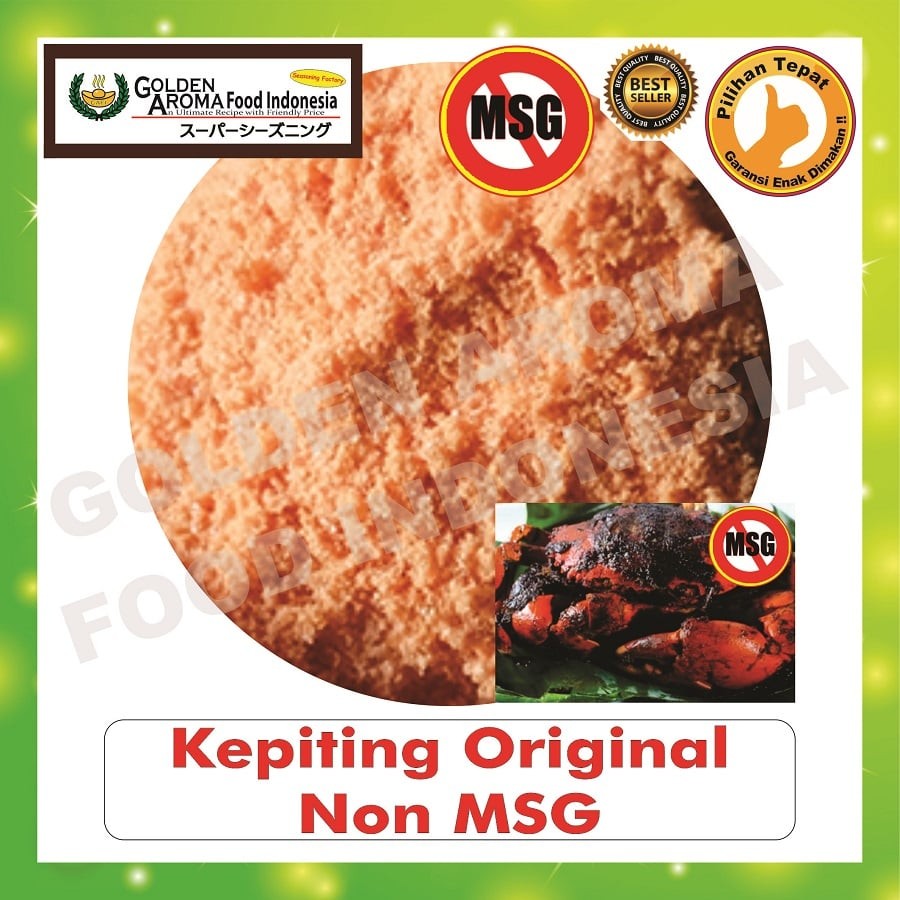 

Bubuk Tabur Rasa kepiting original Non MSG 500gr Bumbu Serbaguna Murah Halal 1/2Kg Seasoning Powder