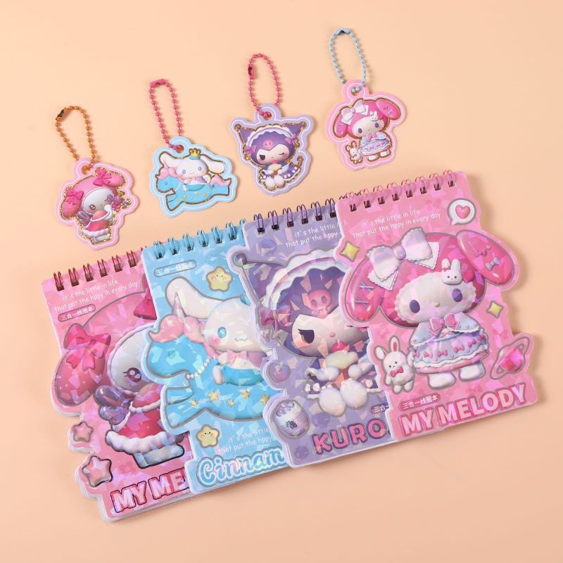 

[RF] Sticker Buku Spiral Sanrio Karakter Kuromi Melody Cinnamorol Stiker Book Memo Stc