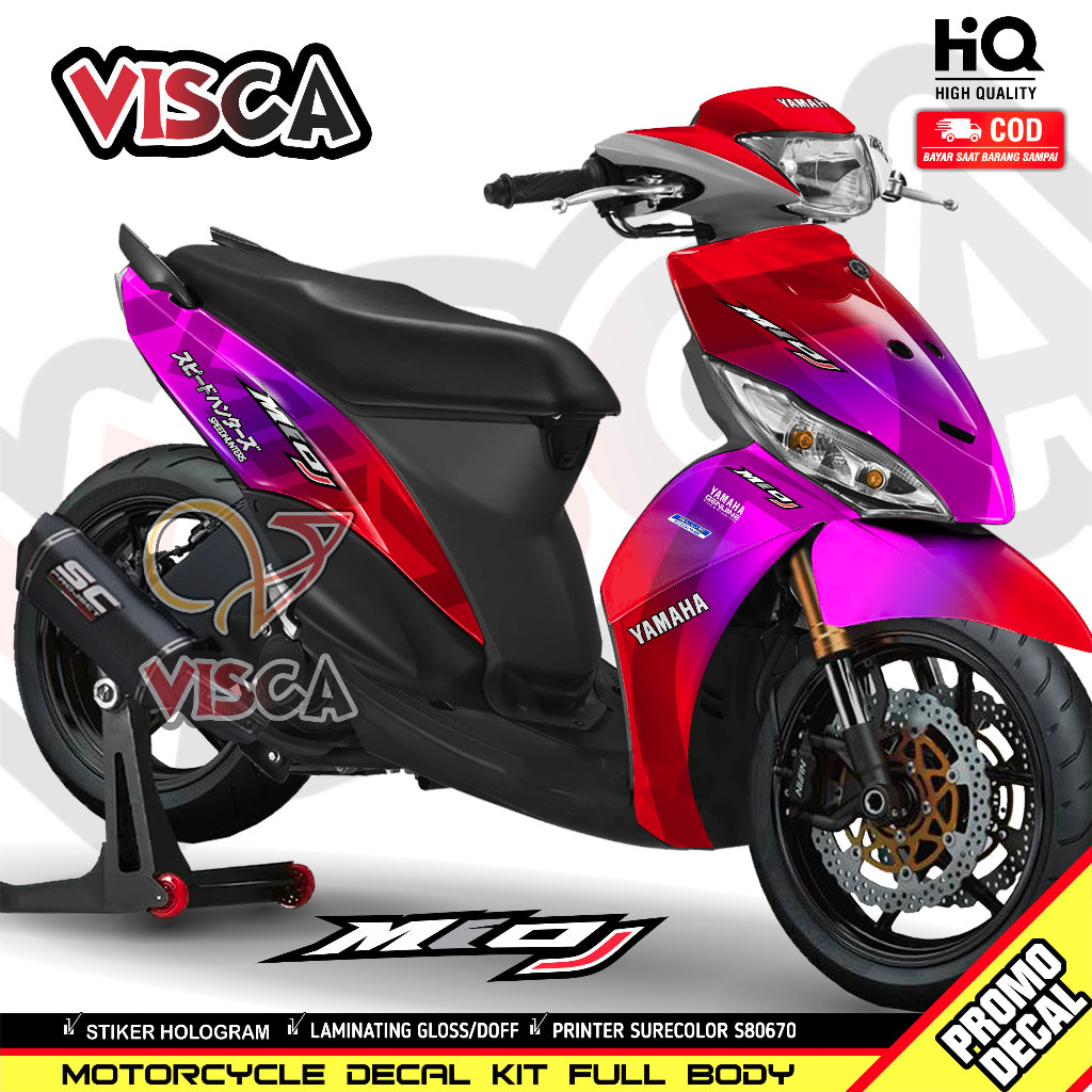 Decal Mio J Full Body Stiker Mio J Variasi Full Body Striping Mio J Variasi Keren Decal Hologram Mio