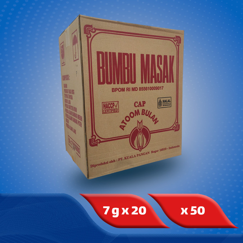 

Atoom Bulan Bumbu Masak 7 g x 20 pcs x 50 pcs