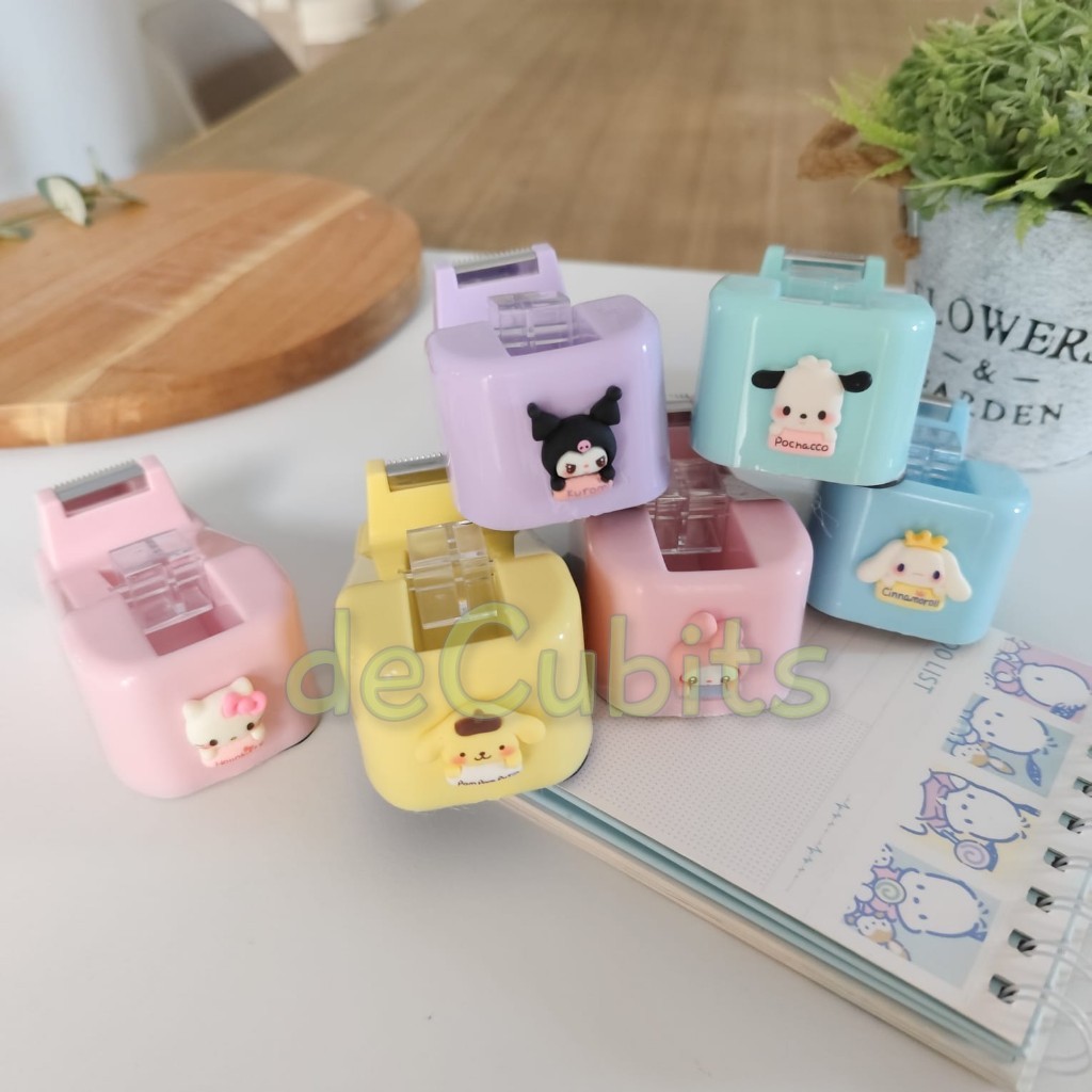 

DC Tape Dispenser Solasi Solatip Isolasi Kuromi Cinnamoroll Pochacco Pompompurin My Melody Hello Kitty