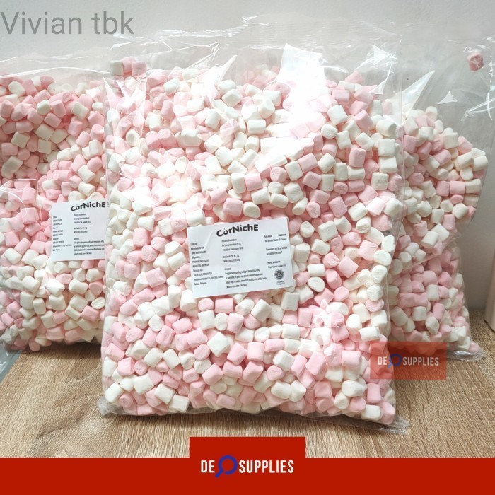 

vv Corniche Marshmallow Mini Pink White 1kg - Marshmellow Marsmellow - 1kg