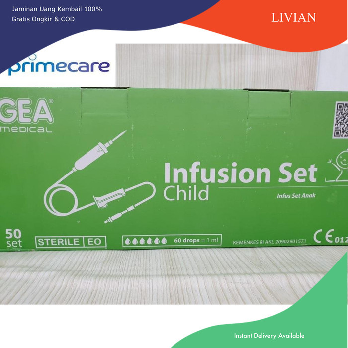vv Infusion Set Anak / Infus Set Anak / Selang Infus Anak /Infus Anak GEA