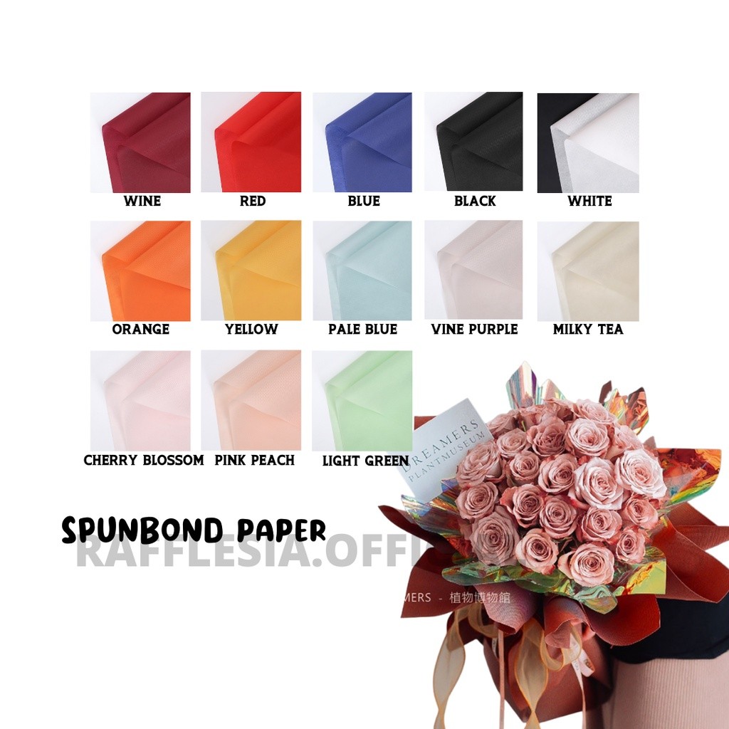 

[5 LEMBAR] KAIN SPUNBOND PREMIUM BUKET SPUNBOND IMPORT FLOWER WRAPPING PEMBUNGKUS KERTAS BUKET BUNGA