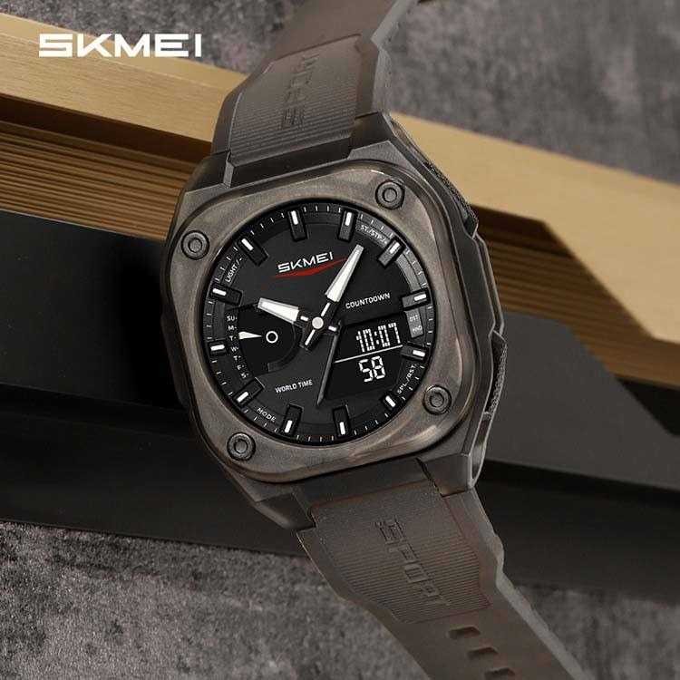 SKMEI Jam Tangan Pria Analog Digital Watch Alarm Waterproof EL Light - 2328