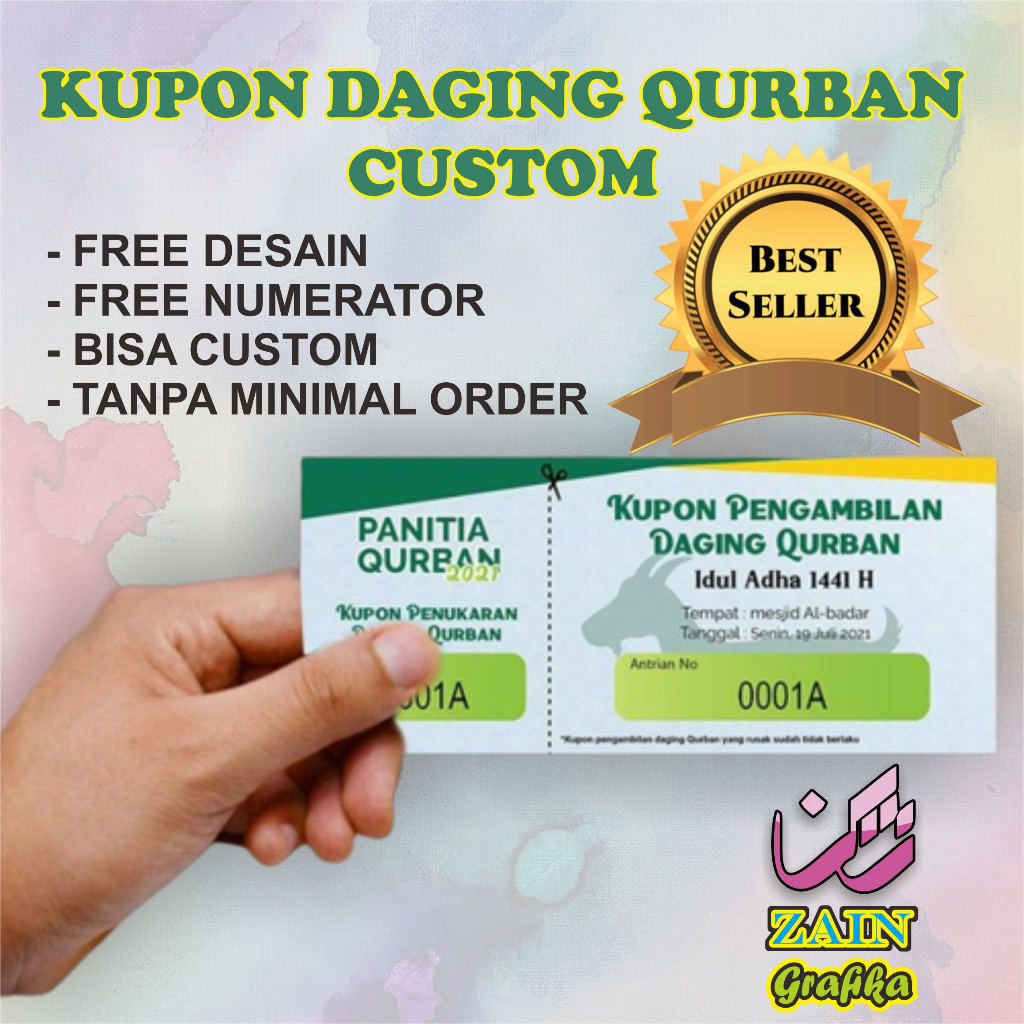 

kupon daging qurban custom kupon kurban tiket qurban tiket qurban zain Grafika