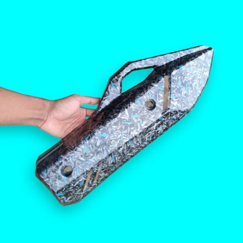 Forged Biru tutup tameng knalpot pcx160 vario160 AES VARIASI 27