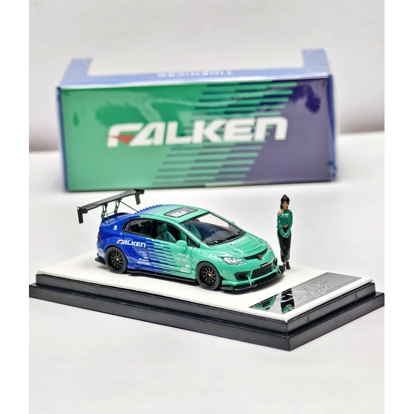 Time Micro Honda Civic FD2 Mugen Type RR FALKEN Race Edition Umbrella Girl FIGURE Limited Edition