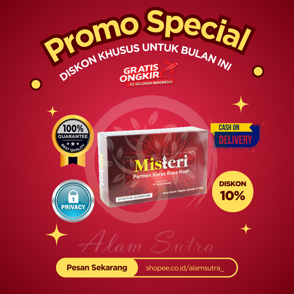 hot falsh sale  Permen Mis teri Candy - Penambah Stamina Pria Kuat Tahan Lama Store Promo Harbolnas