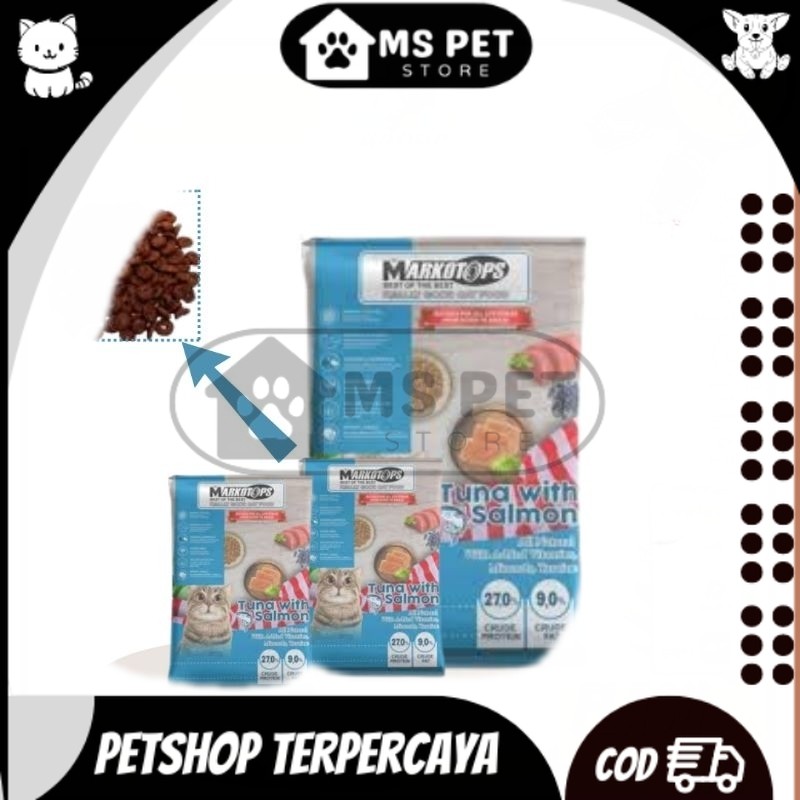 

Makanan Kucing Repack Markotops 800g Tuna Salmon All Stage|REPACK